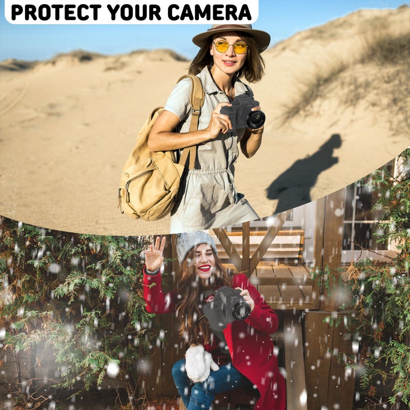 STSEETOP Camera Case for A7II/ A7RII / A7SII / A7MII - Protective Silicone DSLR Skin Cover, Detachable Cage, Shockproof, Dustproof (Black) - Image 5